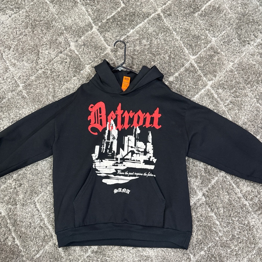 a.n.a Black Hoodie with Red Graphic